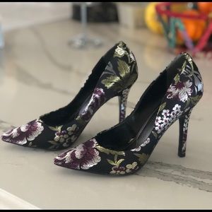 Gorgeous Floral Fabric Heel